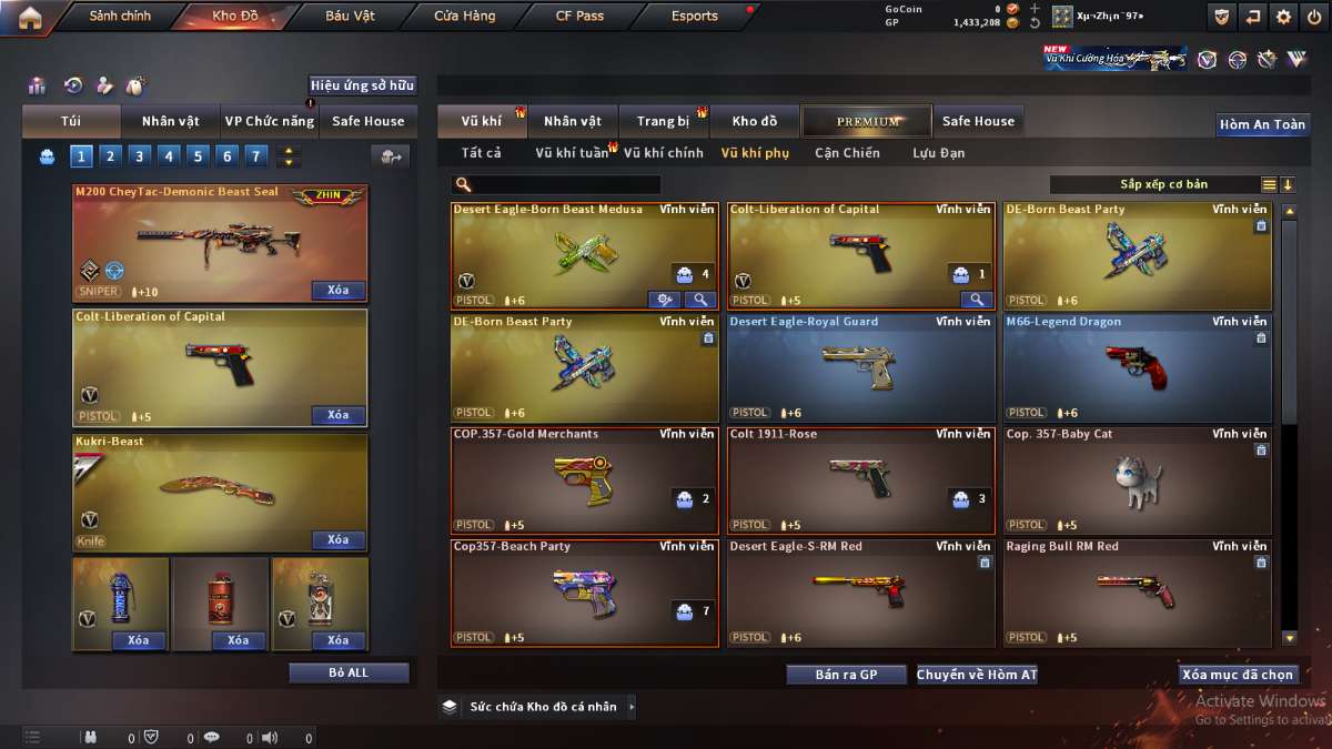 shop acc cf uy tin gia re